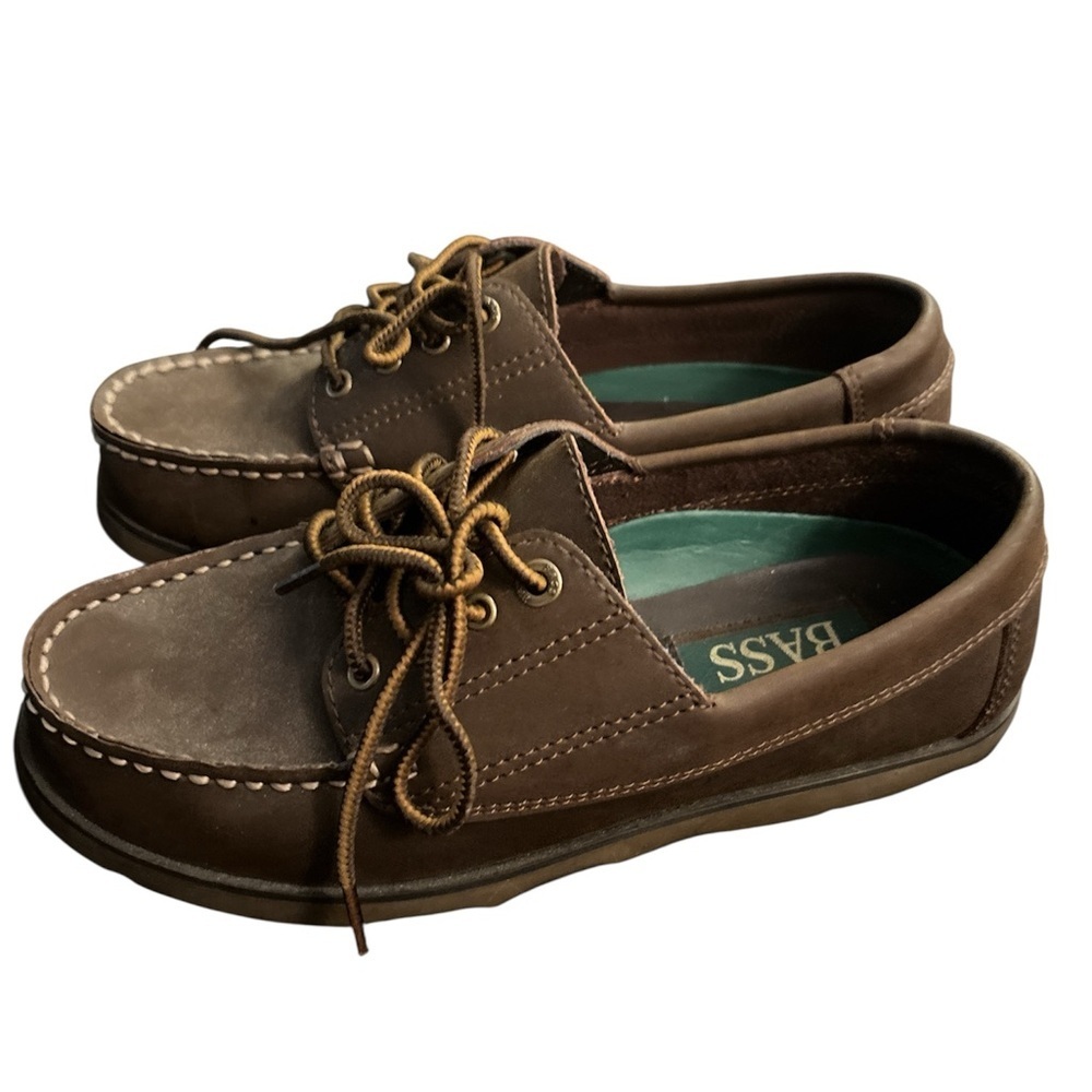 Bass  Rich Brown Leather Boat Shoes